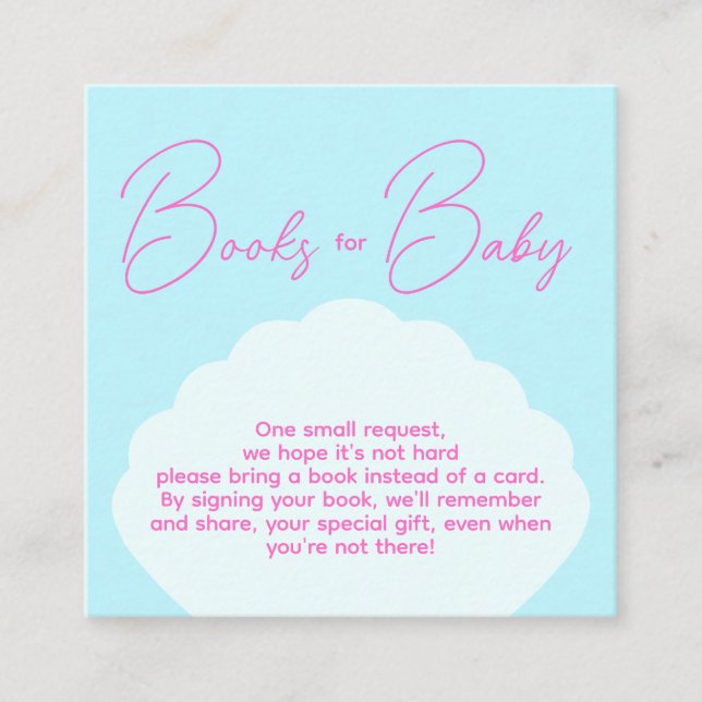 Minimalistische Mermaid Girl Books für Baby zum Ge Begleitkarte (Vorderseite)