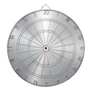 Minimalistische Metallische Silberstruktur Dartscheibe