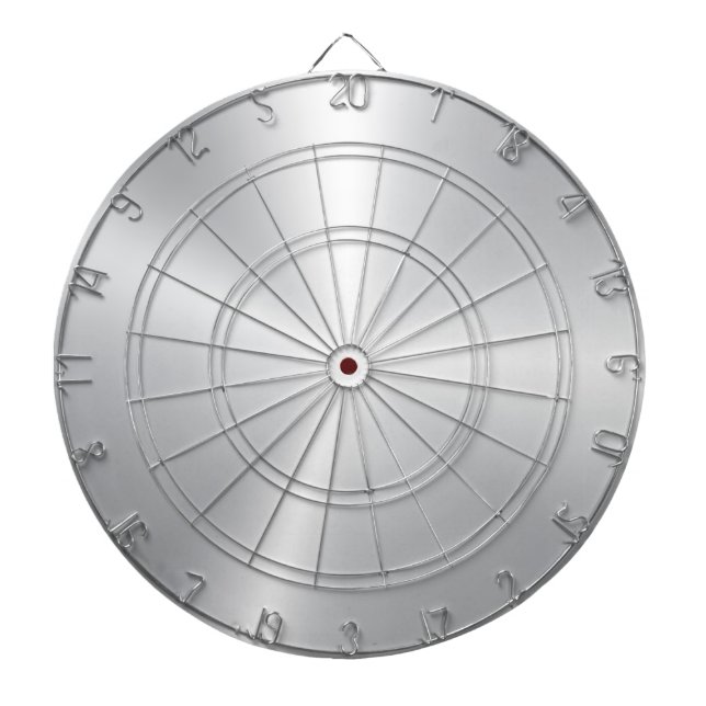 Minimalistische Metallische Silberstruktur Dartscheibe (vorne)