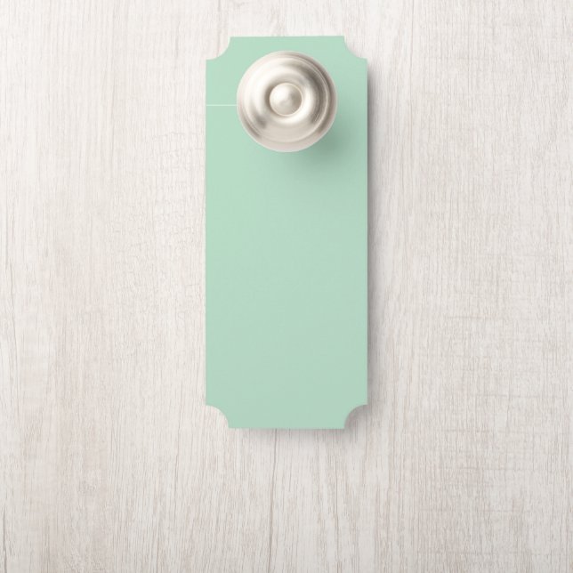 Minimalistische Minze Grüntür Hanger Türanhänger (Auf Knauf)