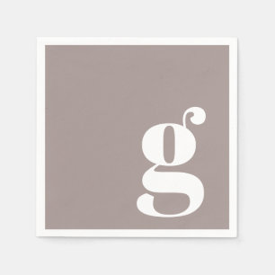 Minimalistische Mit Monogramm Initialzündung in T Serviette