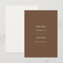 Minimalistische Mocha-Braune Rustikale Hochzeits-R