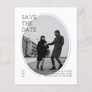 Minimalistische moderne Arch-Foto-Hochzeitseinladu Flyer