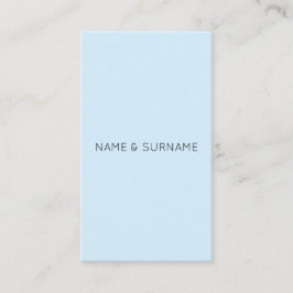 Minimalistische moderne BabyBlue vertikale Visitenkarte