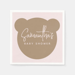 Minimalistische, moderne Babydusche Serviette