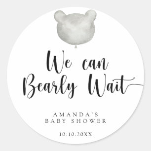 Minimalistische moderne Babyparty Runder Aufkleber