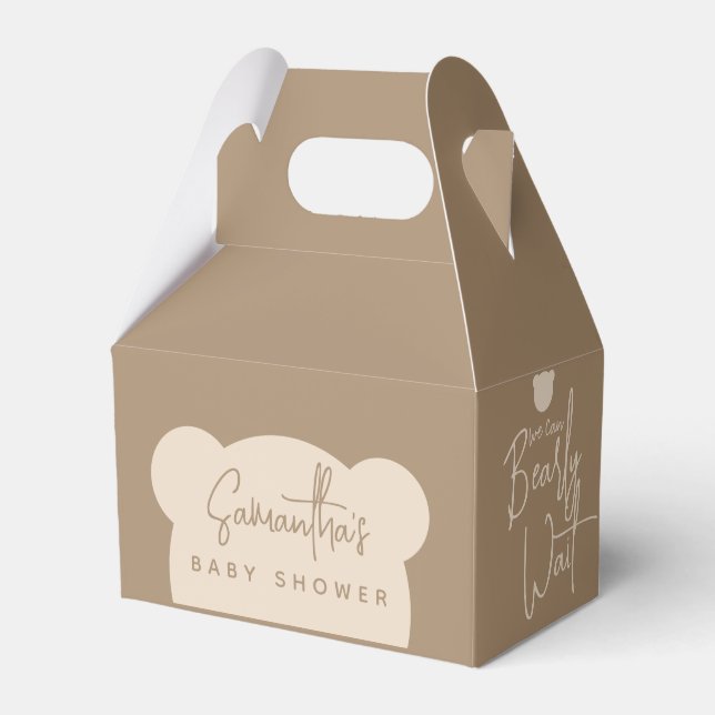 Minimalistische moderne Bärendusche Geschenkschachtel (Vorderseite)