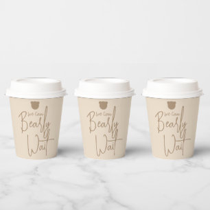 Minimalistische moderne Bärendusche Pappbecher
