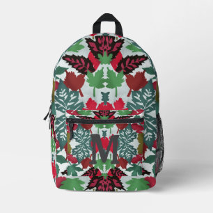 Minimalistische moderne Blätter 2 Bunt Bedruckter Rucksack