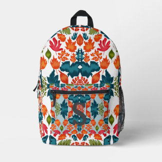 Minimalistische moderne Blätter 3 | Bunt Bedruckter Rucksack
