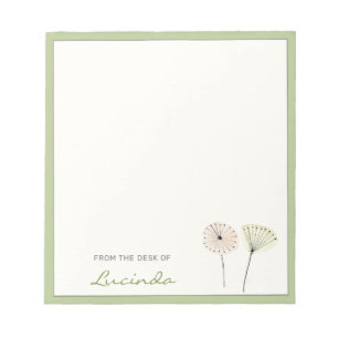 Minimalistische moderne Blume des Mittelalters Per Notizblock