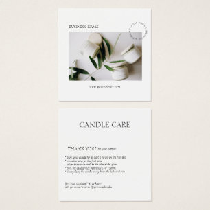 Minimalistische moderne Candle Care-Fotokarte