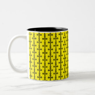 Minimalistische moderne christliche Symbolkunst de Zweifarbige Tasse