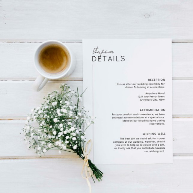 Minimalistische, moderne Details - Umschließungska Begleitkarte (Von Creator hochgeladen)