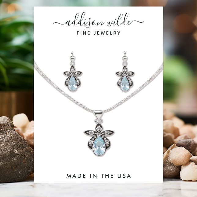 Minimalistische, moderne Earring Necklace Display  Visitenkarte (Von Creator hochgeladen)