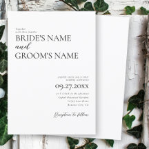 Minimalistische moderne Einfache Hochzeit