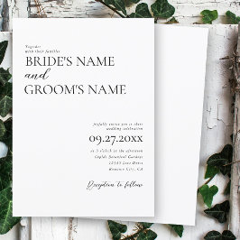 Minimalistische moderne Einfache Hochzeit Einladung