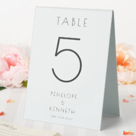 Minimalistische, moderne, einfache Hochzeit Tischaufsteller