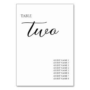 Minimalistische moderne Einfache Hochzeit Tischnummer