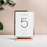 Minimalistische, moderne, einfache Hochzeit Tischnummer<br><div class="desc">Minimalistische,  moderne,  einfache Hochzeitsstimmung - Tischnummer</div>