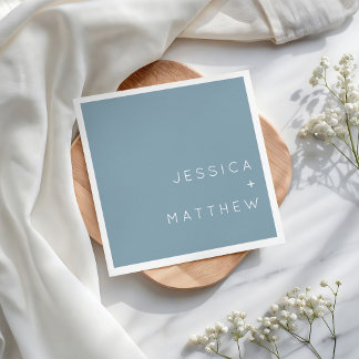 Minimalistische moderne einfache Hochzeitsfeier Se Serviette