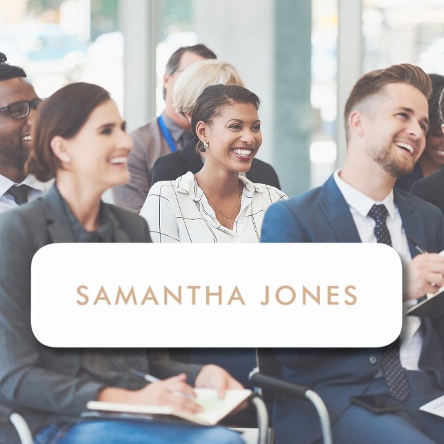 Minimalistische, moderne Einfache Namensmarke Namensschild (Minimalist Modern Fun Stylish Simple Name Tag)