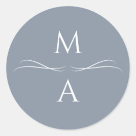 Minimalistische, moderne, einfache, robuste blaue runder aufkleber