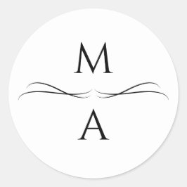 Minimalistische, moderne, einfache Schwarz-Weiß-In Runder Aufkleber