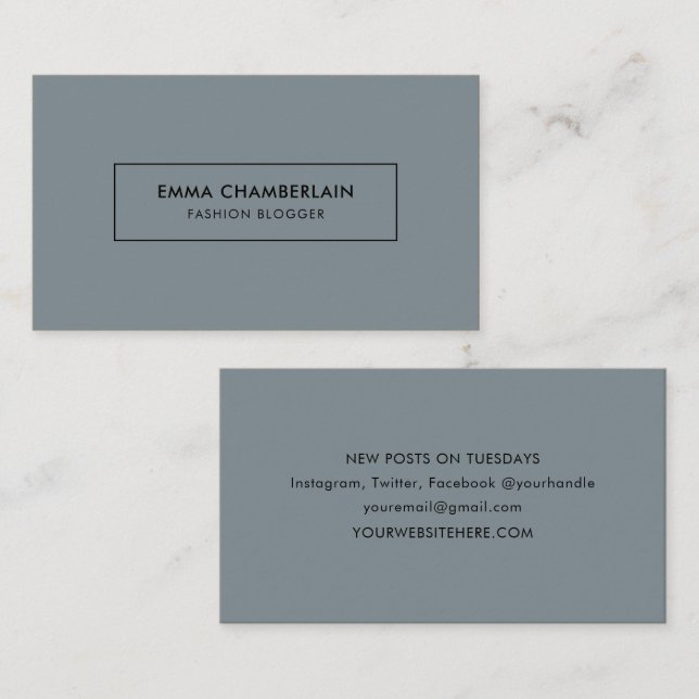 Minimalistische, moderne, einfache Visitenkarte (Vorne/Hinten)