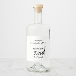 Minimalistische, moderne, elegante Flaschenetikett Alkoholflaschenetikett