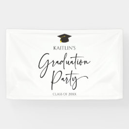 Minimalistische Moderne Elegante Graduierungsparty Banner