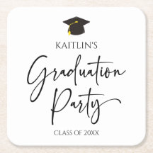 Minimalistische Moderne Elegante Graduierungsparty