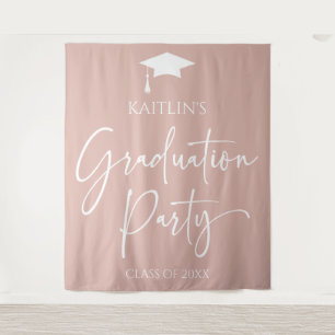 Minimalistische Moderne Elegante Graduierungsparty Wandteppich