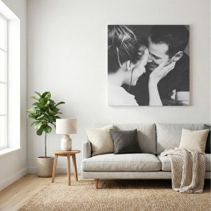 Minimalistische moderne elegante quadratische Foto Leinwanddruck