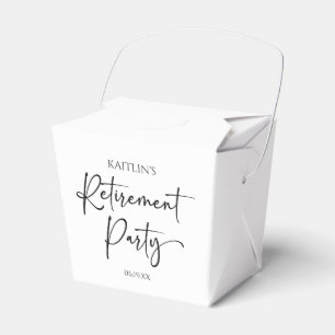 Minimalistische moderne elegante Ruhestandsfeier Geschenkschachtel