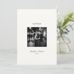 Minimalistische moderne elegante Skript-Foto-QR-Ho Save The Date