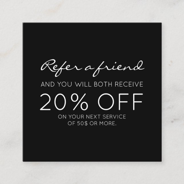 Minimalistische moderne Empfehlung (Vorderseite)