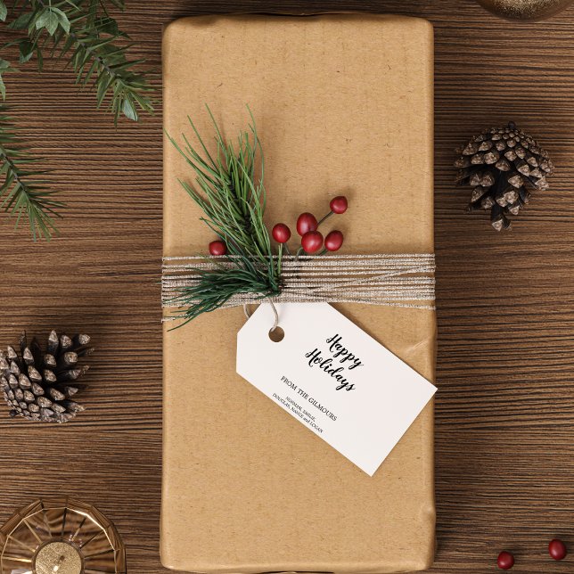 Minimalistische, moderne Feiertage Geschenkanhänger (Von Creator hochgeladen)