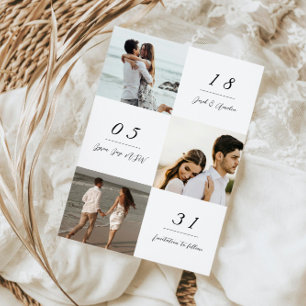 Minimalistische moderne Foto-Hochzeitseinladung Einladung
