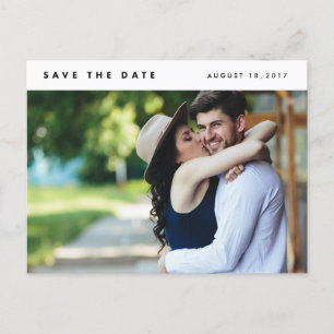 Minimalistische moderne Foto-Save the Date Ankündigungspostkarte
