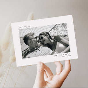 Minimalistische moderne Foto-Save-the-Date-Karte Einladung