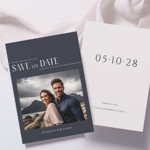 Minimalistische moderne Fotohochzeit  Save The Date