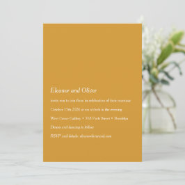 Minimalistische moderne Gelbe Typografie Boho Wedd Einladung