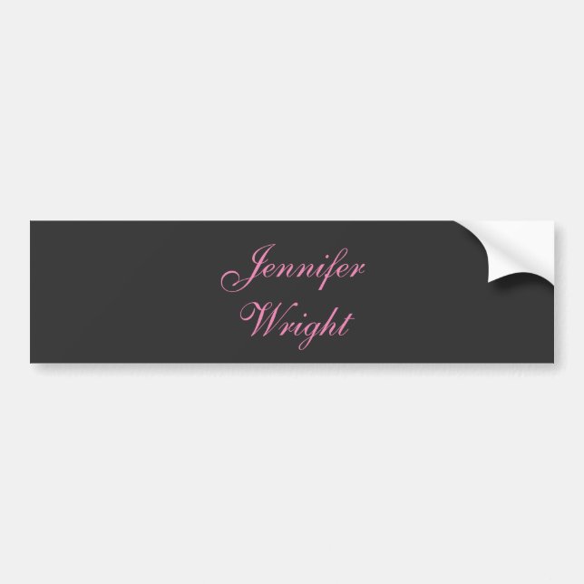 Minimalistische, moderne, grau-rosa Feminine Autoaufkleber (Vorne)