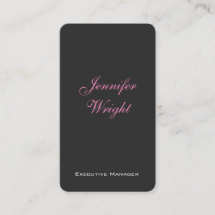 Minimalistische, moderne, grau-rosa Feminine Visitenkarte