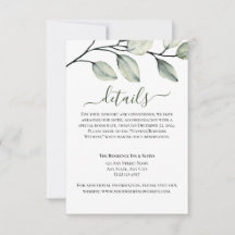 Minimalistische, moderne Grün- und Weiß-Hochzeitsd