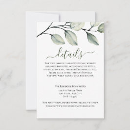 Minimalistische, moderne Grün- und Weiß-Hochzeitsd