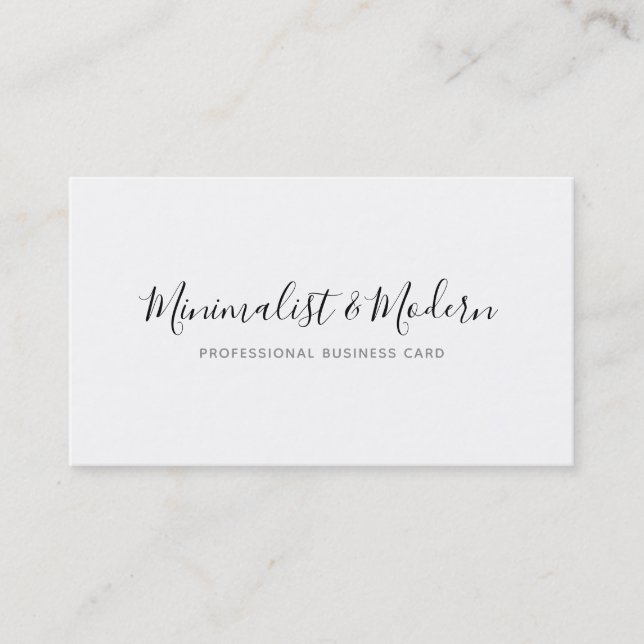 Minimalistische moderne Handschrift Beruflich Visitenkarte (Vorderseite)