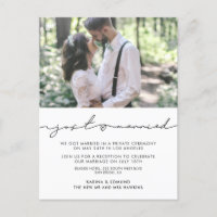 Minimalistische moderne Handschrift Just heiratet