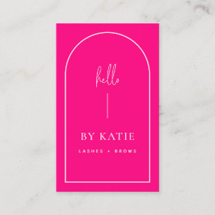 Minimalistische moderne, hellrosa Arch Beauty Visitenkarte